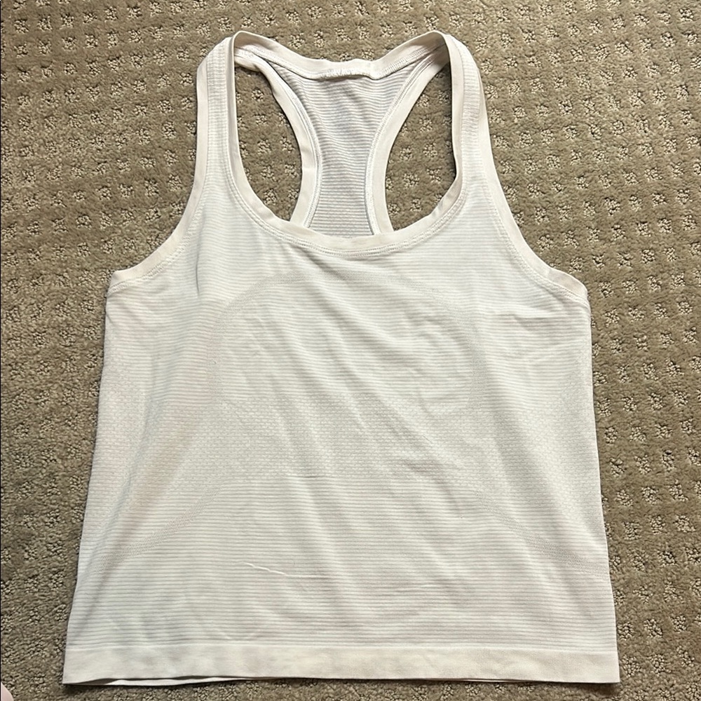 lululemon size 6 swiftly tech race length White Sleeveless Tank